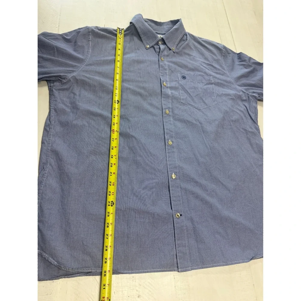 Converse One Star Mens XXL Blue Gingham Button Down Long Sleeve Shirt - Picture 7 of 8